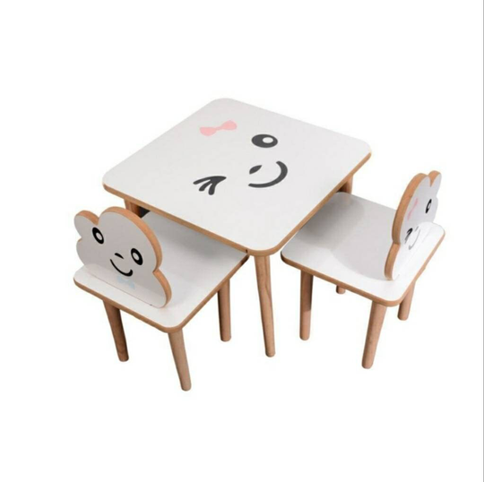 Kids Table & Chair | Toddler Wooden Furniture Set For Girls & Boys Montessori Gift For