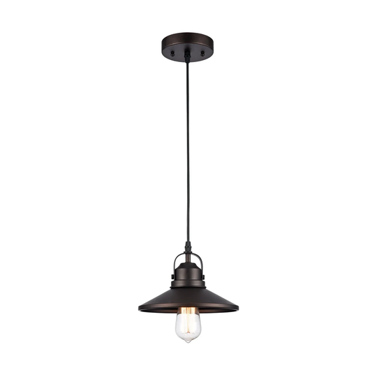 Ch58050Rb09-Dp Industrial-style 1 Light Rubbed Bronze Ceiling Mini Pendant 9" Shade