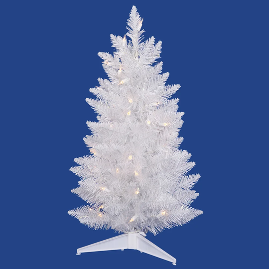 5' x 25" Sparkle White Spruce Pencil Tree with 150 White LED Lights