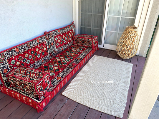 Floor Seating Sofa Mutlicolor Arabic Majlis Cushions Turkish Home Decor Oriental Set Seat Yoga Meditation Floor Sofa Moroccan Boho Set