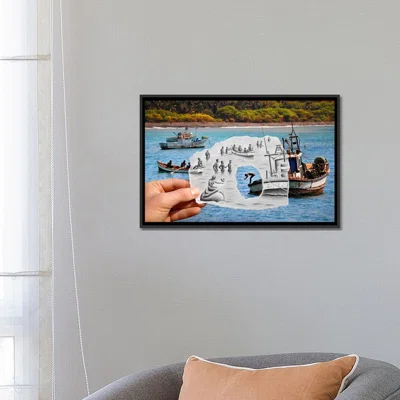 'Pencil with Camera 2 AOC - Mermaid' by Ben Heine Photographic Print on Wrapped Canvas