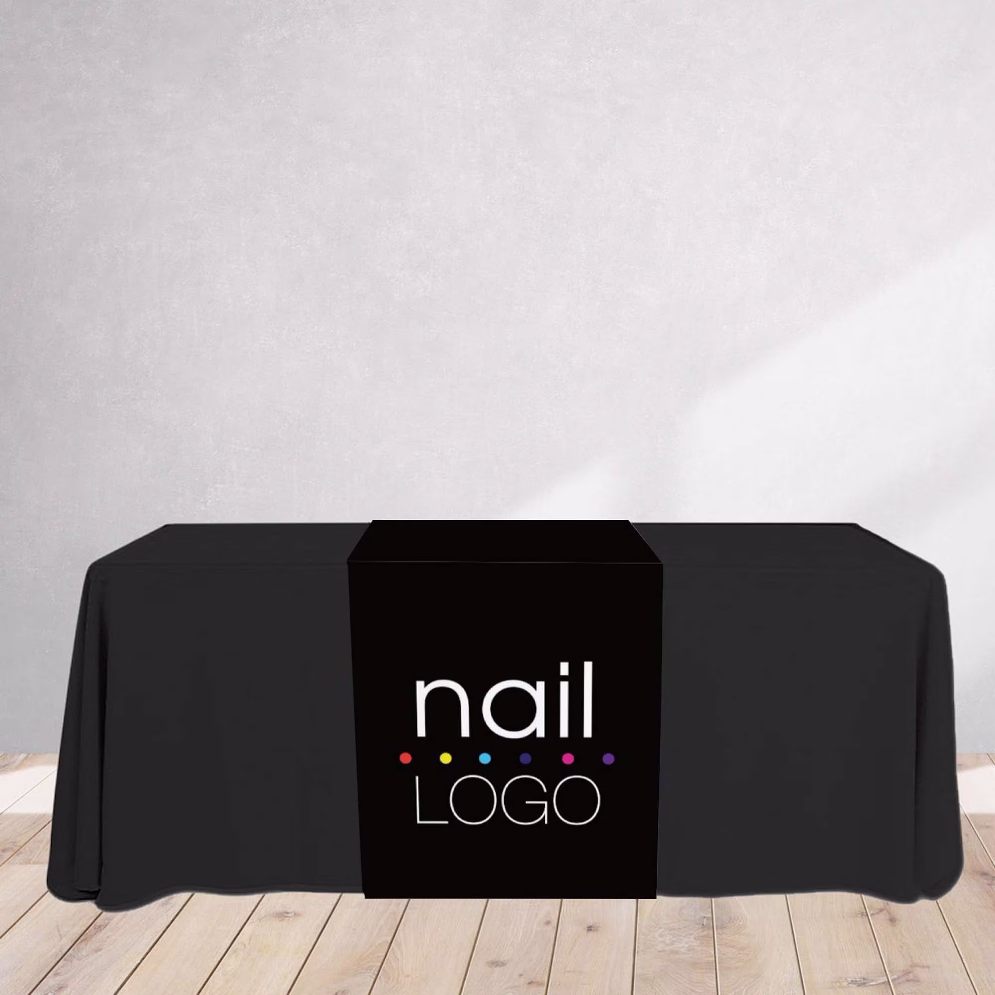 Nail Strips Table Runner & Black Cloth Combo, Stylist Runner, Strips Table Cloth, Street Vendor Event