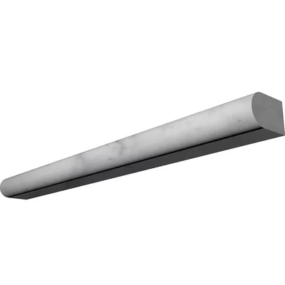 Carrara 12" x 1" Polished Marble Pencil Liner Tile Trim in White