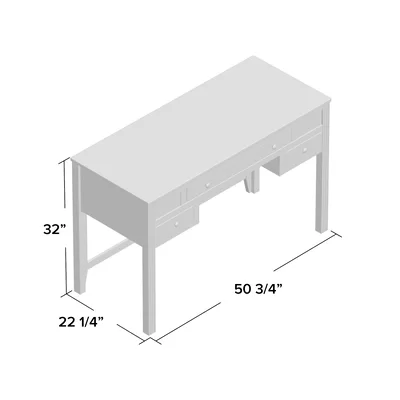 Glastonbury Desk with Hutch