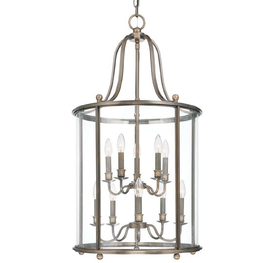 Hudson Valley Mansfield 10-light Pendant, Distressed Bronze