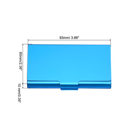 Business Card Holder Aluminum Metal Professional Pocket Card Case - 93 x 60 x 10 mm