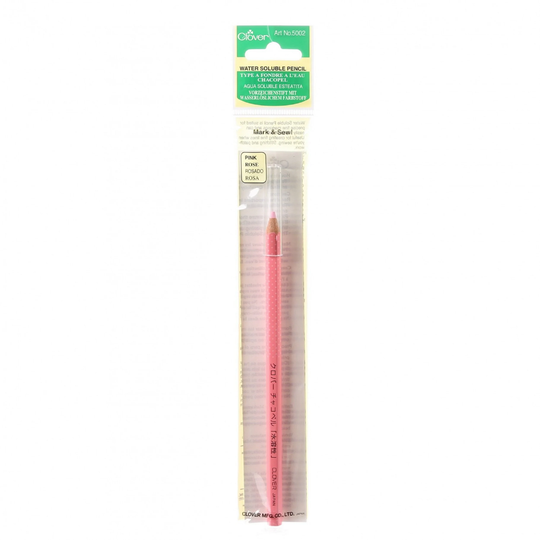 Clover Water Soluble Pencil Pink # 5002Cv- Quilting - Sewing Chalk