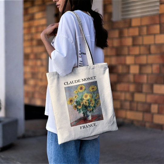 Claude Monet France Tote Bag -Aesthetic Tote Bag, Artsy Bag, Art Bag, Aesthetic Tote, Monet Bag, Monet Gift, Monet