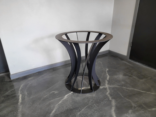 Metal Table Base Reverse Twisted Tulip - Any Size/Color