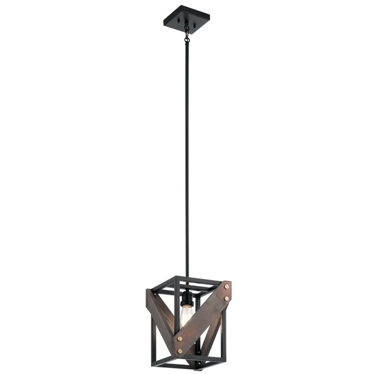 Kichler Lighting Fulton Cross Collection 1-light Black Pendant