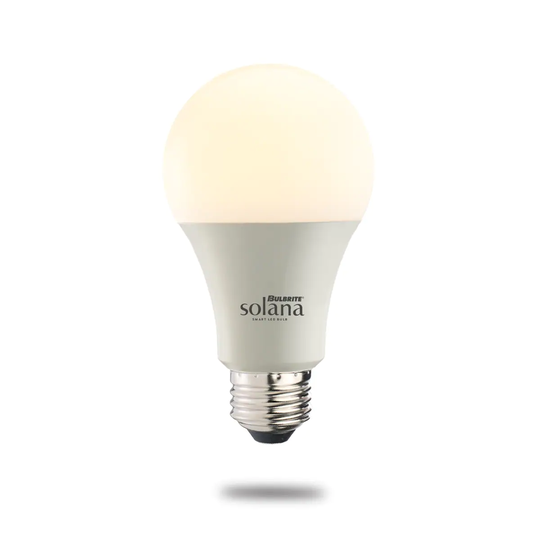 Bulbrite Solana 2-Pack A19 WiFi Connected Color Changing LED Smart Light Bulb, Frost - Tunable White/Multi-Color