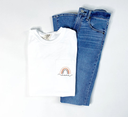 Rainbow Mama // Short Sleeve Comfort Colors Pocket Tee