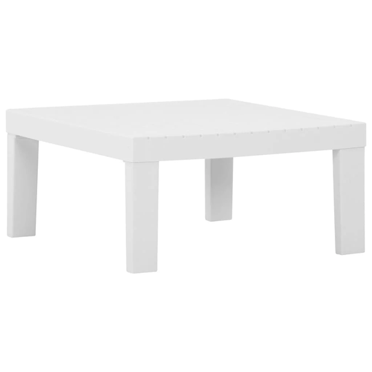 Garden Lounge Table Plastic White