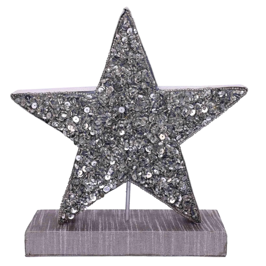 Ur A Star Table Decor - Sculpture Wooden Silver Color Top Decoration Creative Decor- Farmhouse Deco