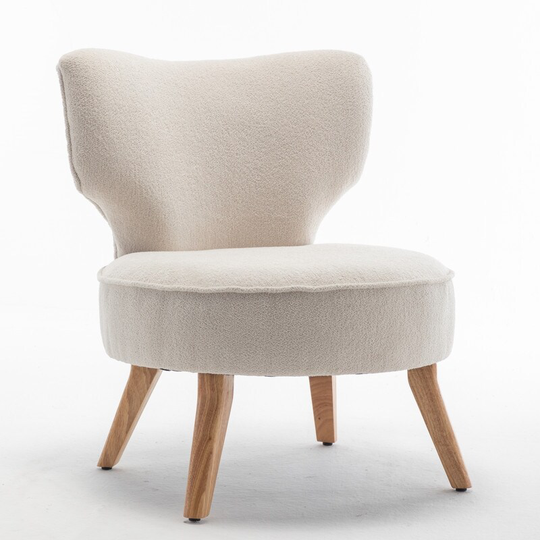 Teddy Velvet Padded Upholstery Accent Chair, Armless Chair
