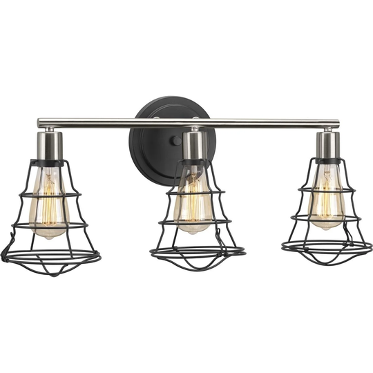 Gauge Collection 3-Light Graphite Farmhouse Bath Vanity Light