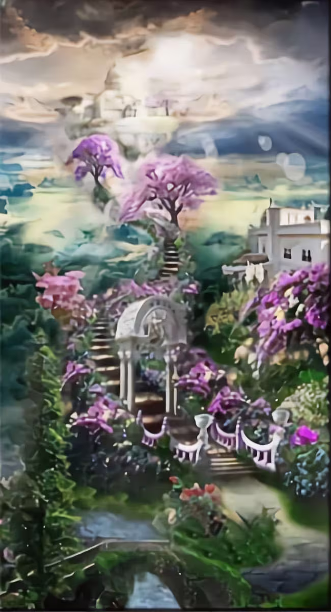 stairway To Heaven Mural Diy 5D Diamond Painting Kit Full Square & Round Drill