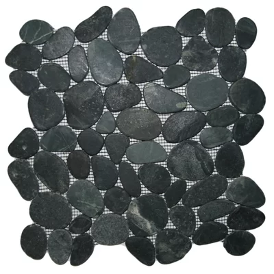 Congo Random Sized Natural Stone Mosaic Tile in Black