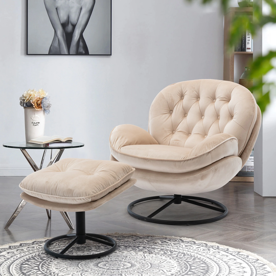 Accent Chair TV Chair Living Room Chair Lounge Chair with Ottoman