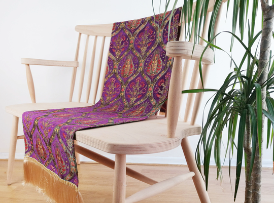 Bright Purple Table Runner 56x17 Bohemian Decorative Home Decor Wedding Centerpiece