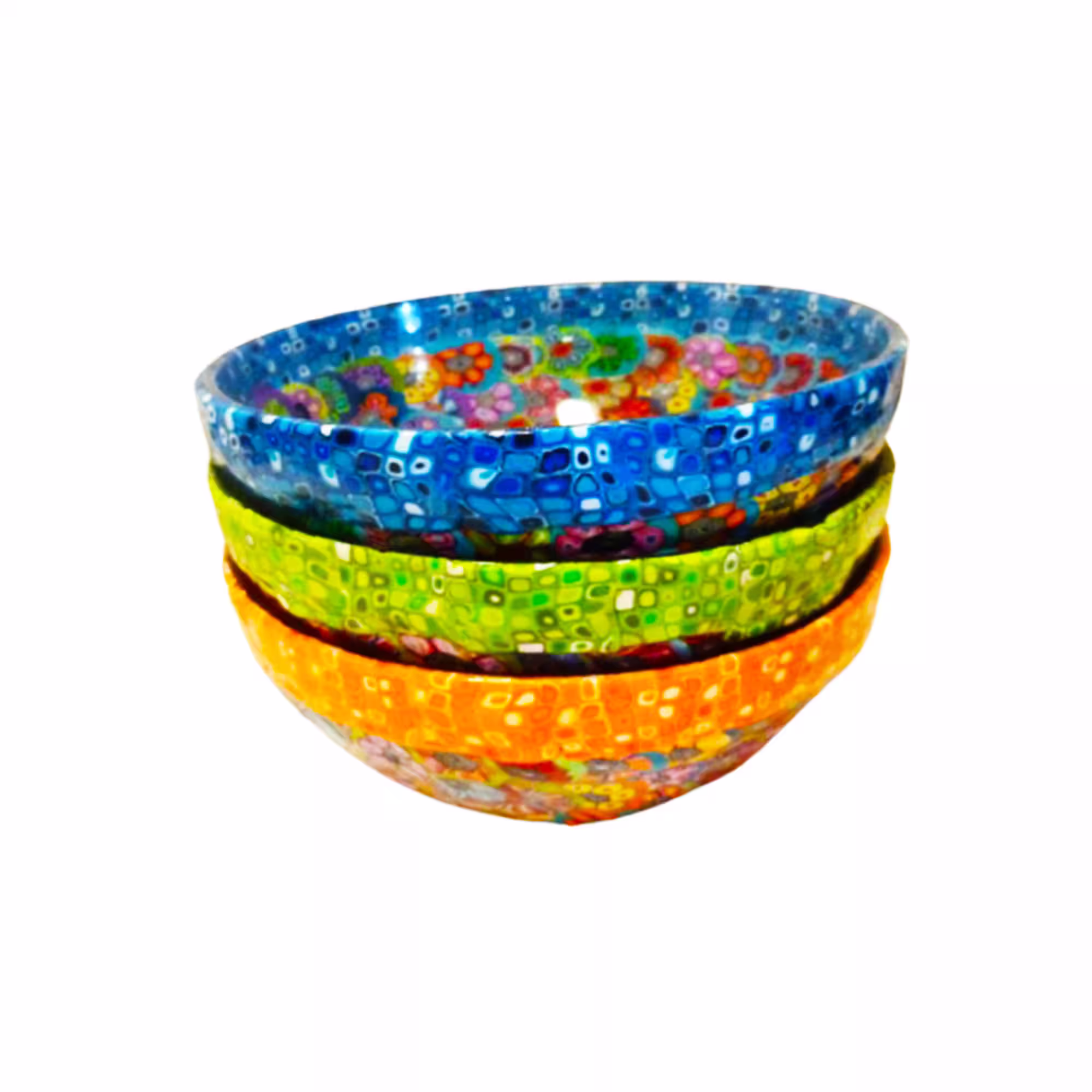 Colorful Glass Salad Bowls Set, Breakfast Cereal Dessert Bowl, Dish Set