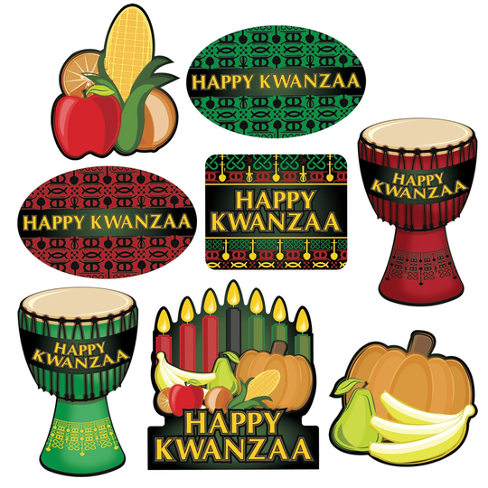 12.25" Vibrant Decorative Happy Kwanzaa Cutouts
