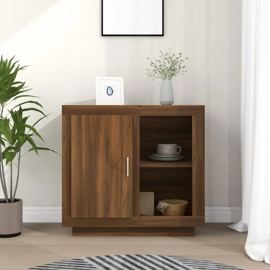 vidaXL Sideboard Brown Oak 31.5"x15.7"x29.5" - Brown oak - 31.5" x 15.7" x 29.5"