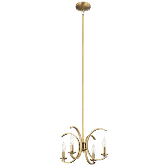 Kichler Lighting Cassadee 4-Light Pendant/Semi Flush Natural Brass