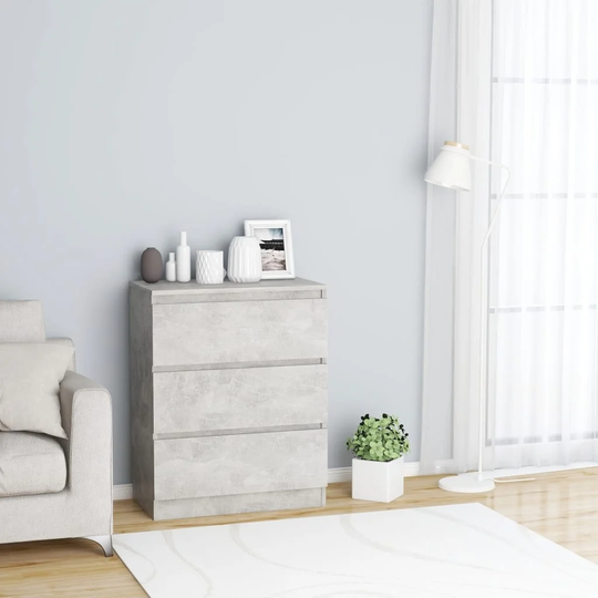 Sideboard Concrete Gray 23.6"x13.8"x29.9" Engineered Wood