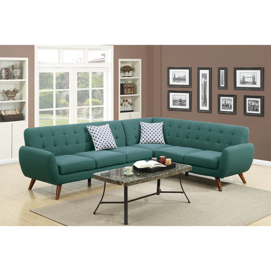 2-Piece Polyfiber Sectional Sofa