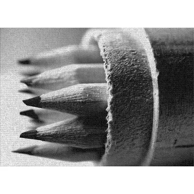 Pencils in a Box Gray Area Rug