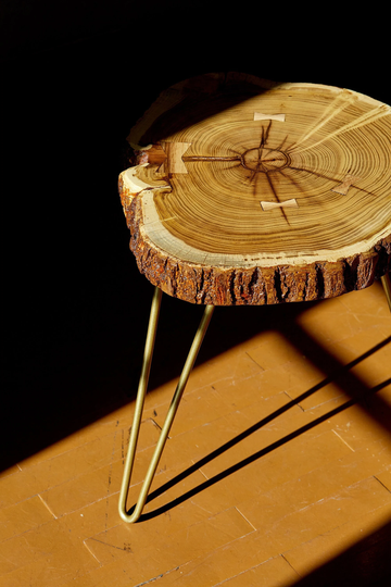Live Edge Table, Round Coffee Rustic Mulberry Wood Slab, End Side Tables, Modern Mid Century Table