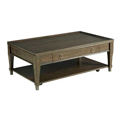 Calahan Floor Shelf Coffee Table with Storage