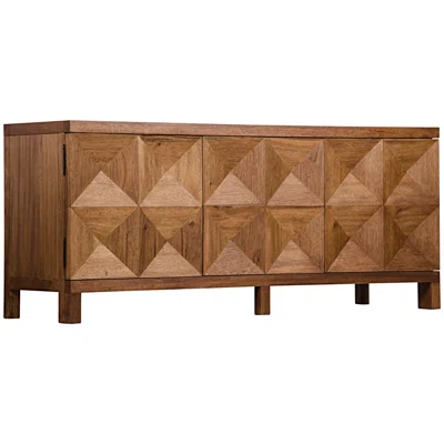 Quadrant 76" Wide Walnut Wood Sideboard