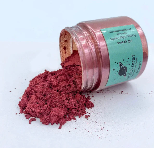 Crimson Red Color Pigment, Powder, Pigment Mica Inlay Material, Ring Making Supplies