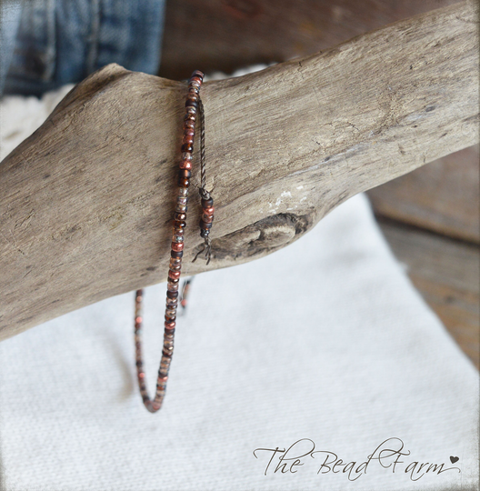 Skinny Anklet. Autumn Colors Boho Hippie Style Dainty Adjustable String Ankle Bracelet. Anklet Collection
