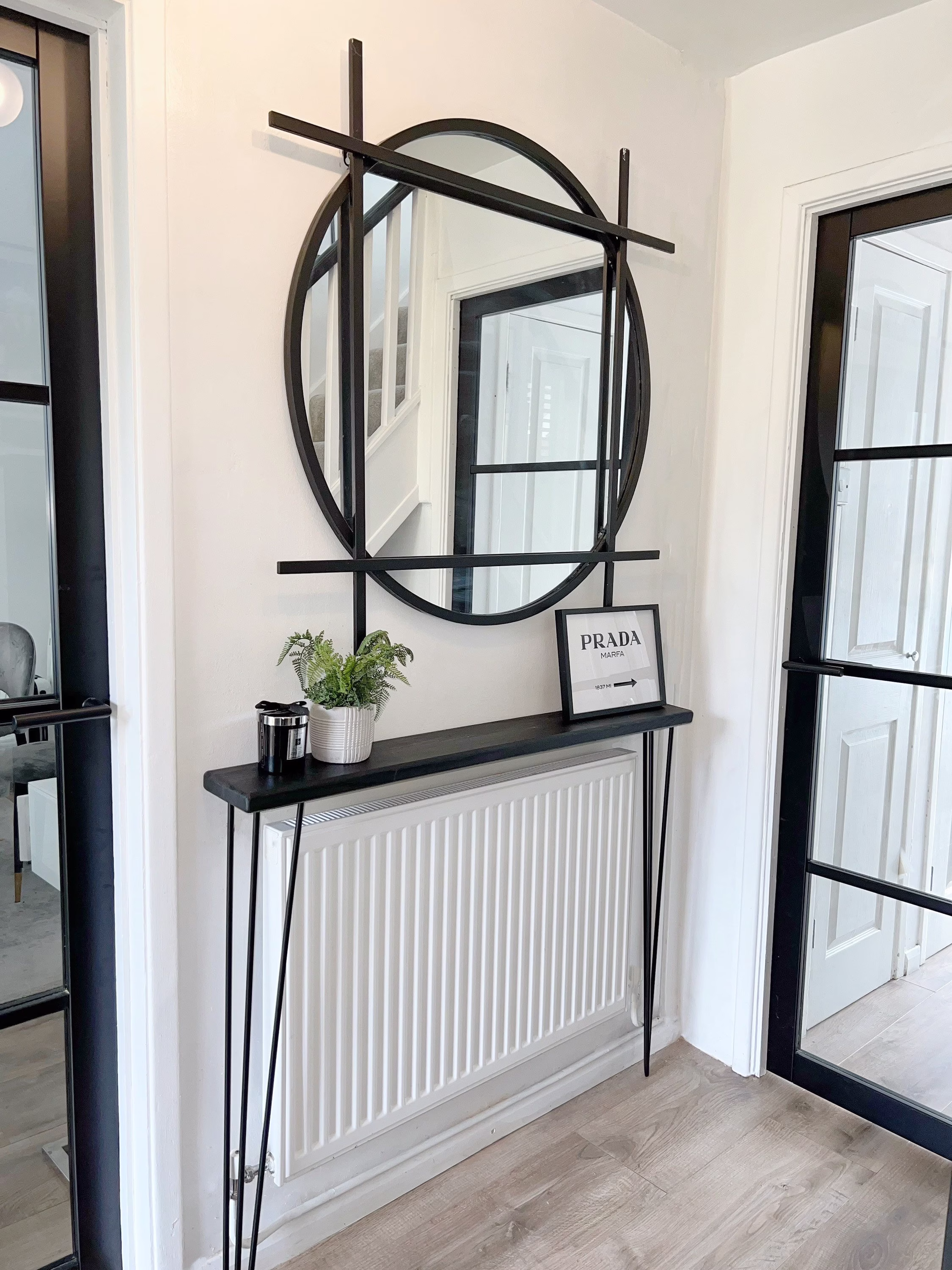 Black Narrow Console Table