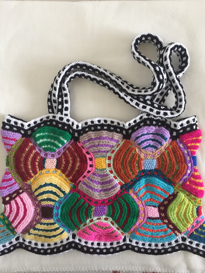 Knitted Art Purse...free Form Bag