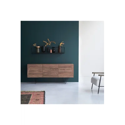 Metric 69'' Wide Walnut Solid Wood Sideboard