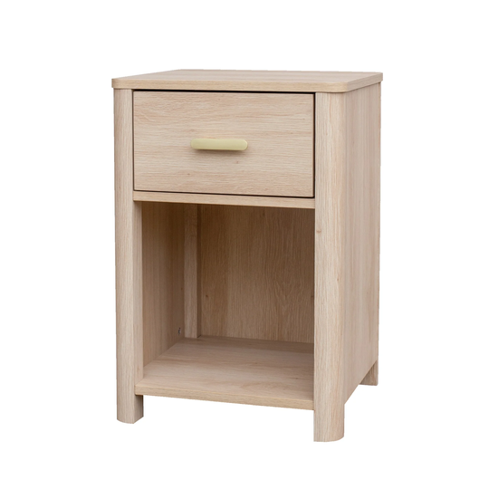 Emerson 23" End Table with Storage Drawer Accent Table, Blondewood