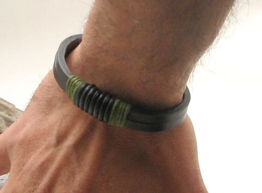 Men's Bracelet .gift For Men.leather Bracelet.mens Leather Bracelet.black Men's Bracelet With Brass Plated Clasp