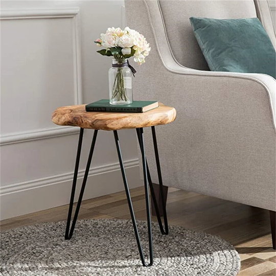 Cedar Roots Natural Edge End Table Wood Side Table Nightstand 17" - 54 x 84