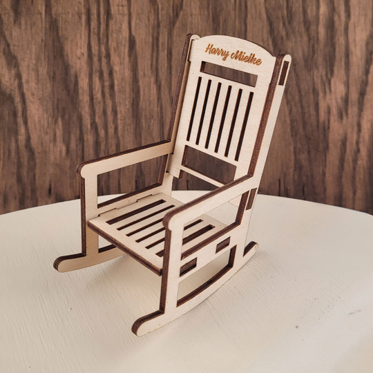 Personalized Mini Rocking Chairs - For Wedding Day Memorial Table, Christmas, Quinceanera, Sweet Sixteen, Or Other Special Occasions