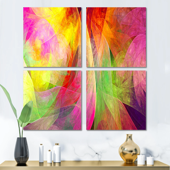 Designart 'Spectacular Multi Color Pattern' Floral Canvas Wall Art Print