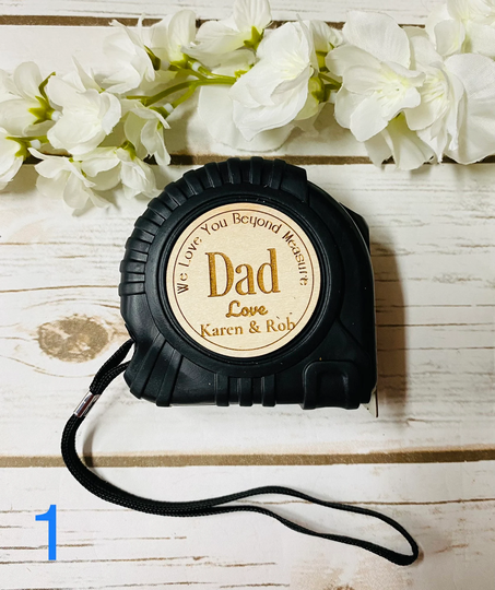 Laser Engraved Fathers Day Dad Grandada Papa Pops 25 Meter Measuring Tape Gift