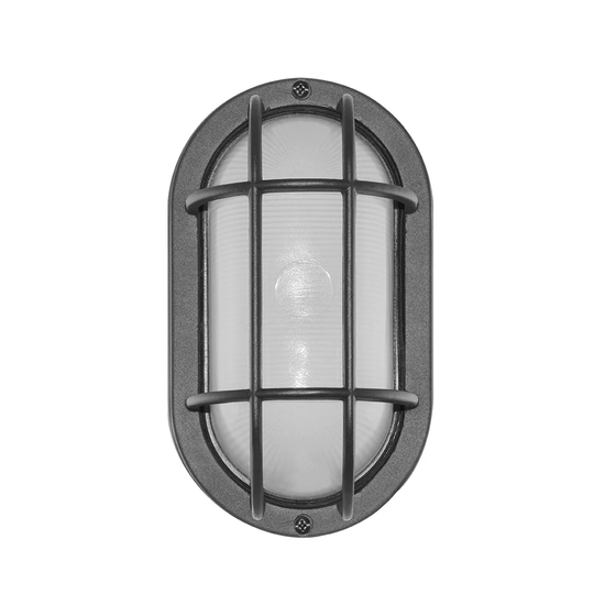 Euri Lighting Aluminum Housing, Bulkhead Outdoor Integrated LED Wall Light, 6.2 Watts, 5000K Cool White - 6W