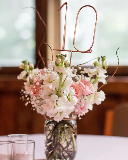 Wire Table Numbers - Rustic Wedding Reception Decor