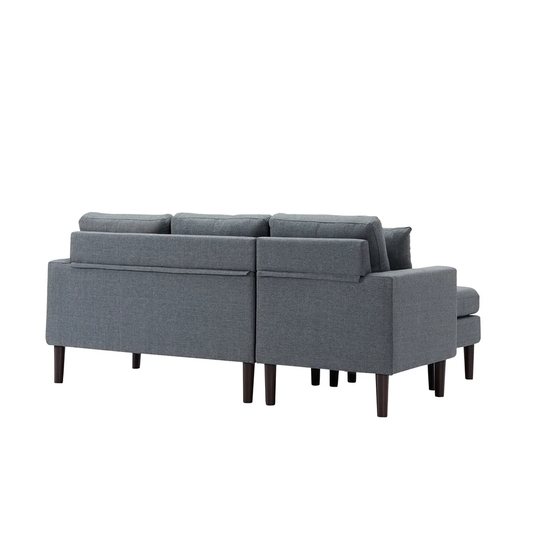 Sectional Sofa Left Hand Facing With 2 Pillows Fabric