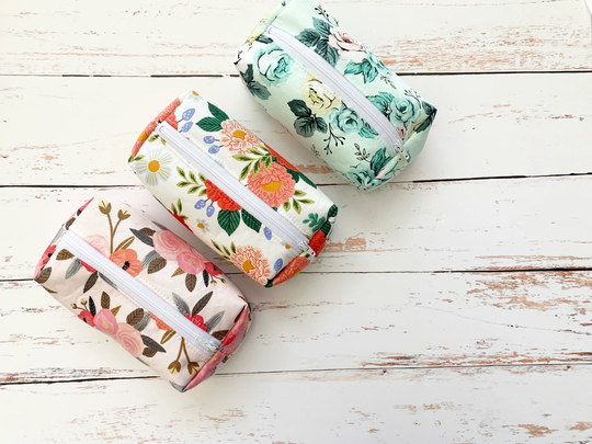 Boxy Bag, Pouch, Small Dopp Kit, Pencil Case, Pens Case, Crochet Hook Holder, Lipsense Make Up Bag