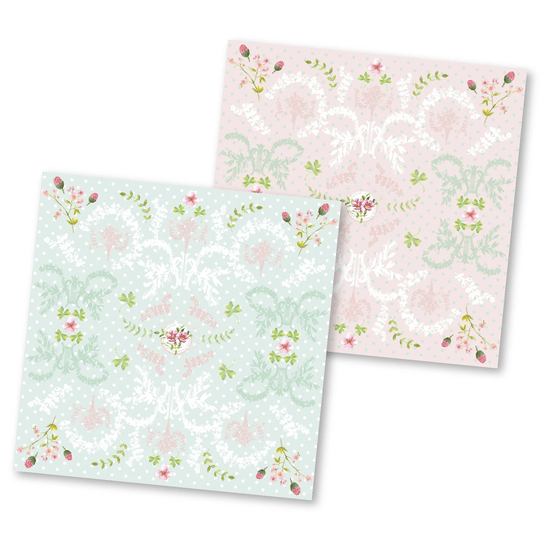Romantic Rustic Set Of 2 Table Square Trivets, Lace Original Unique Mats